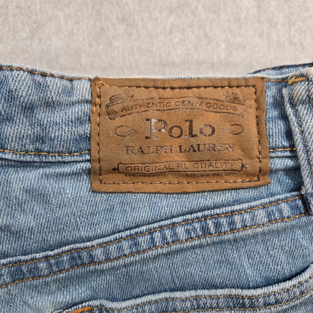 Polo Ralph Lauren Hampton Straight Jeans Light Wash Blue Denim Boys Size 14 - Picture 8 of 10